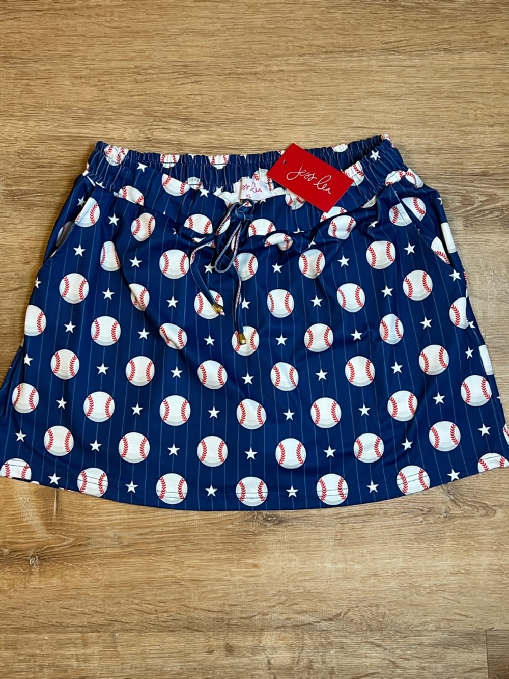 Jess Lea Baseball-Print Skort